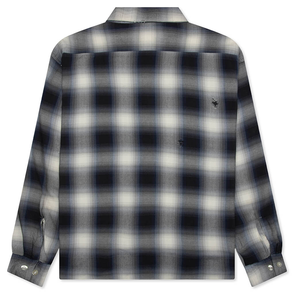 Mx6 Checkered L/S Buttonup Shirt - Navy