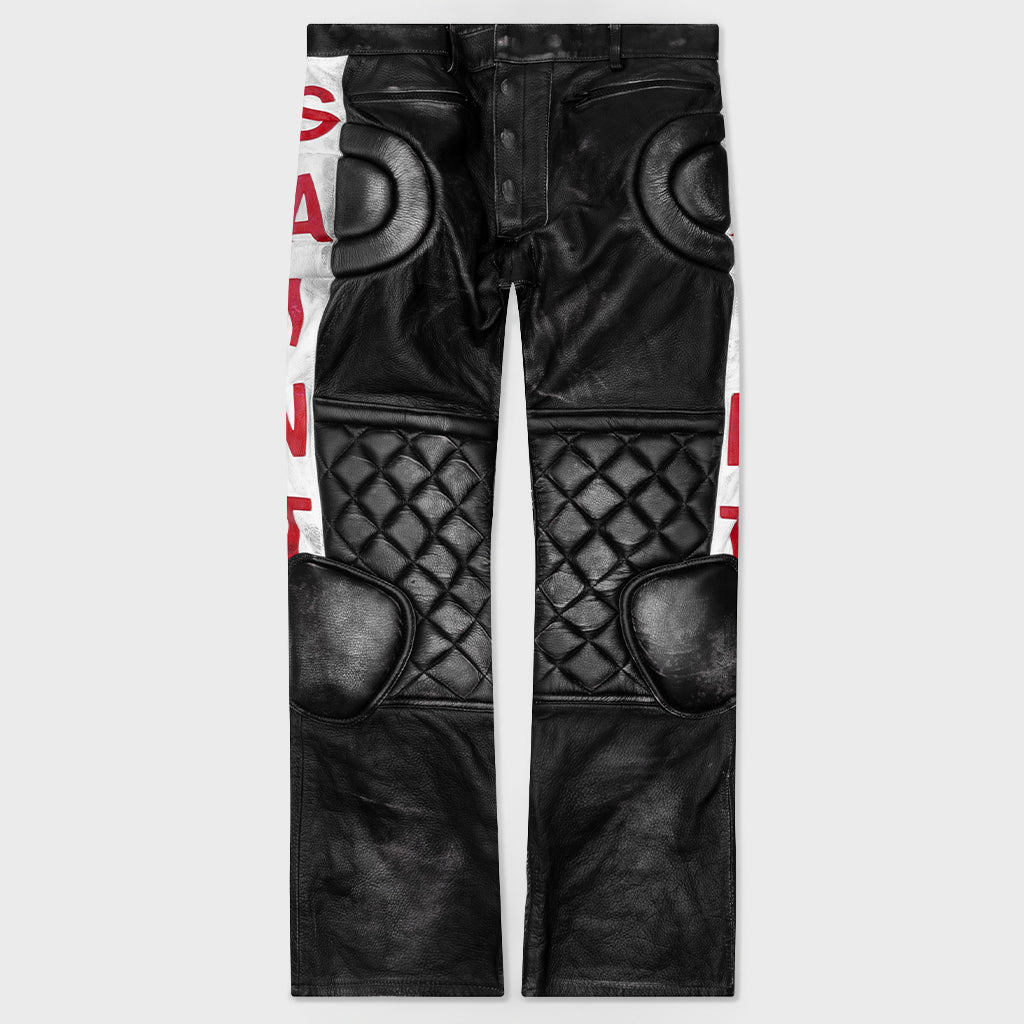 Saint Racer Leather Pants - Black