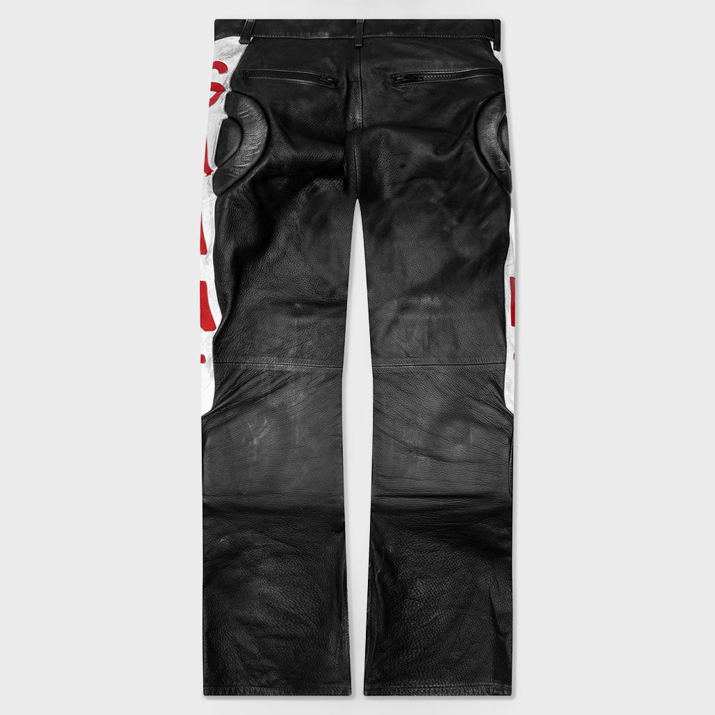 Saint Racer Leather Pants - Black