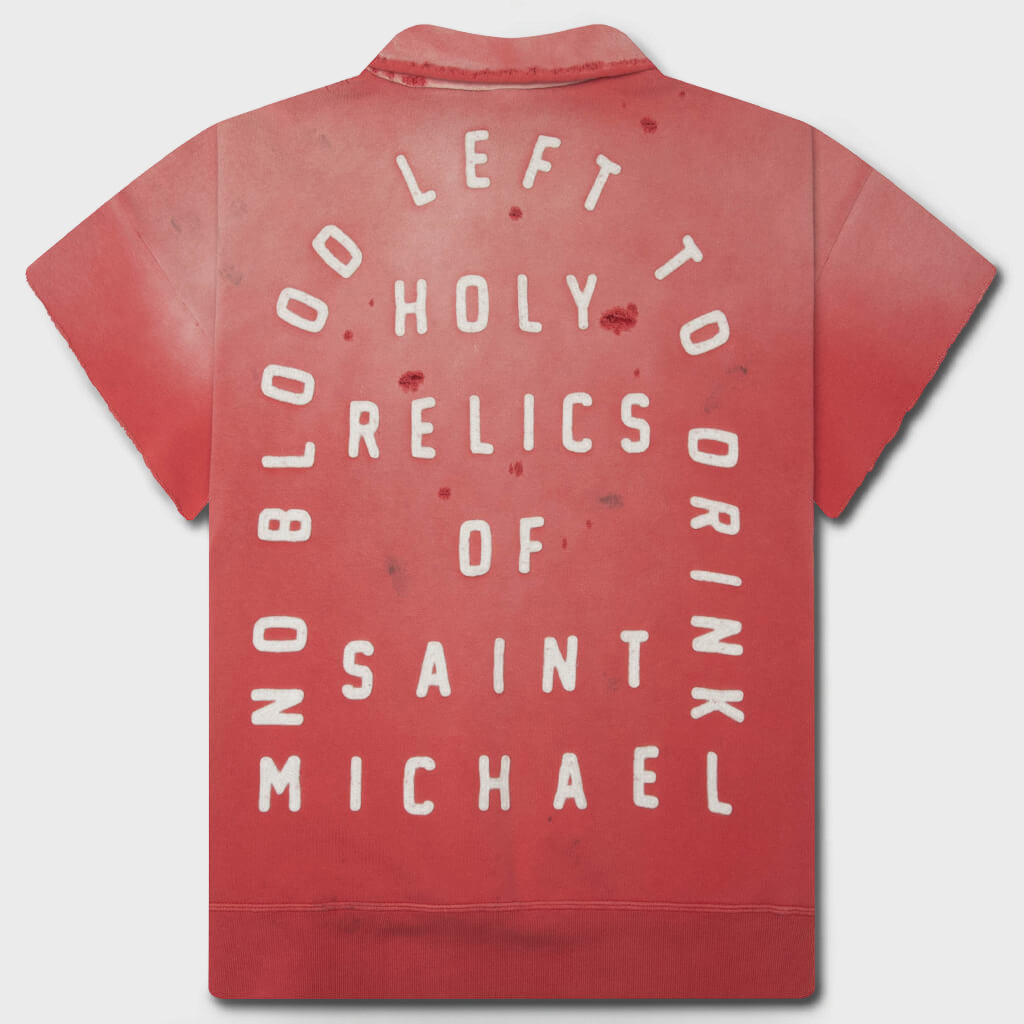 Saint S/S Half Zip Sweat Polo - Red