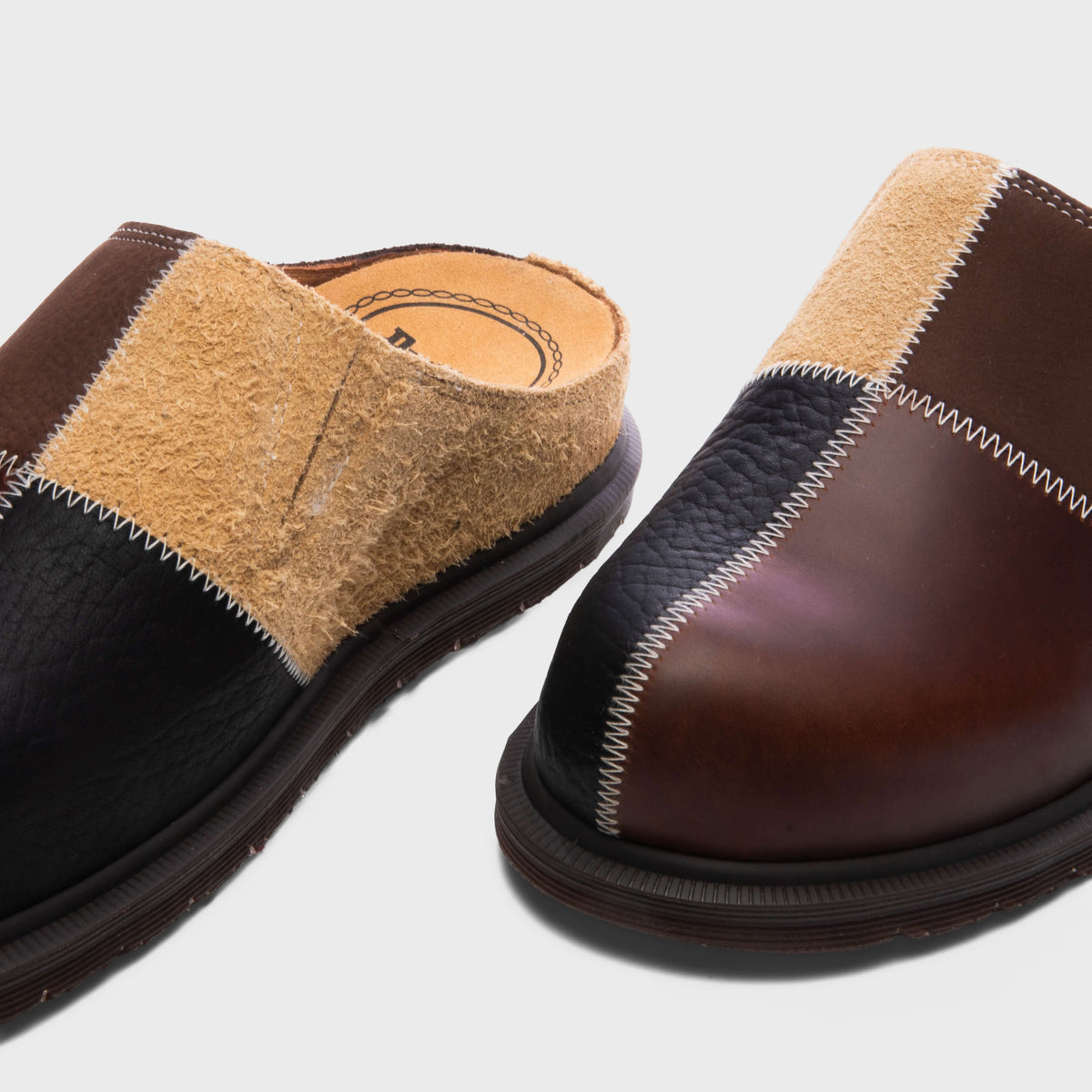 San Patchwork Mule - Butterscotch/Dark Brown