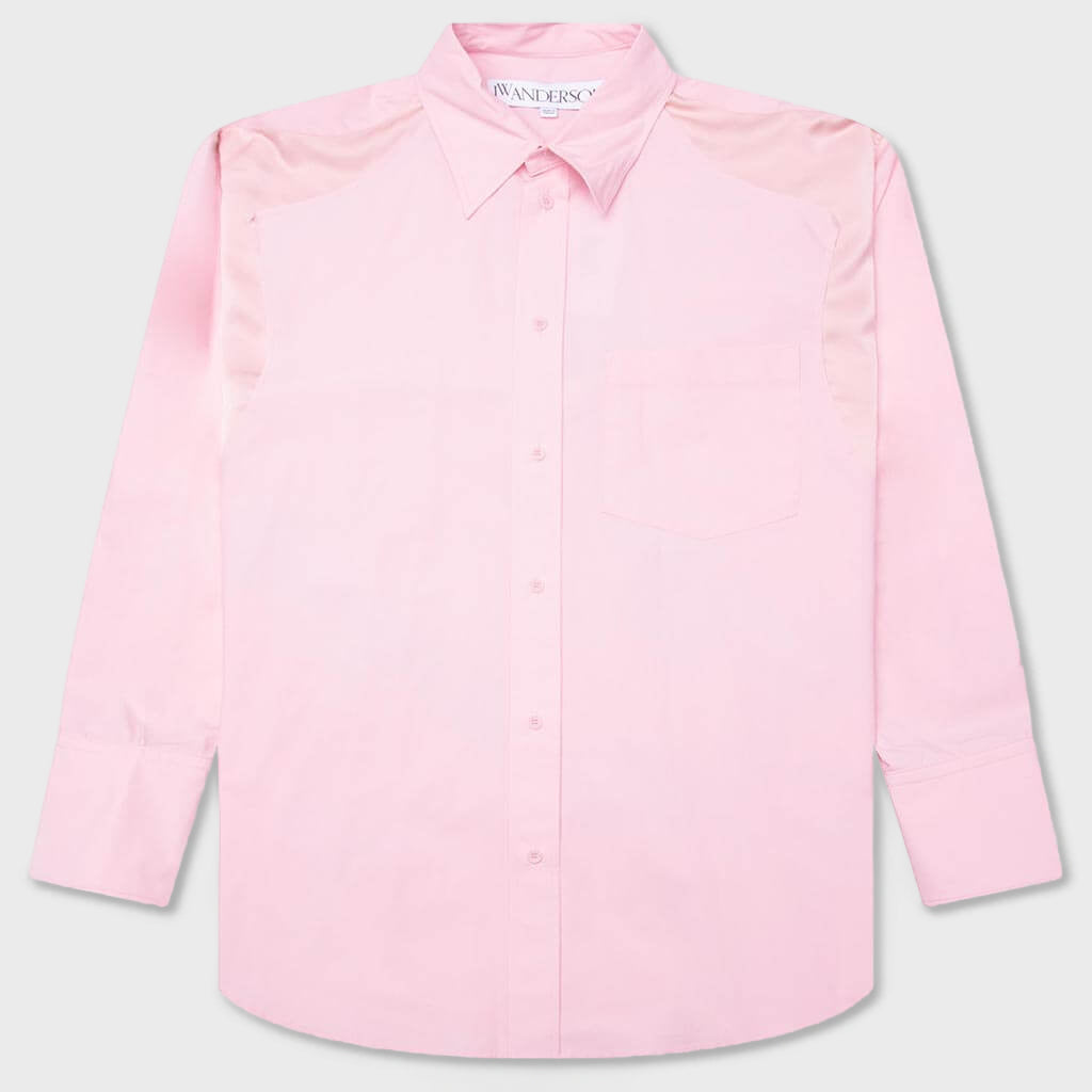 Satin Insert Shirt - Rose Pink