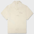 Satin Chest Logo Camp Collar - Sand