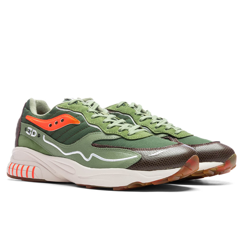 3D Grid Hurricane Tortoise - Green/Orange