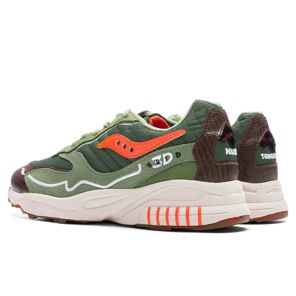 3D Grid Hurricane Tortoise - Green/Orange