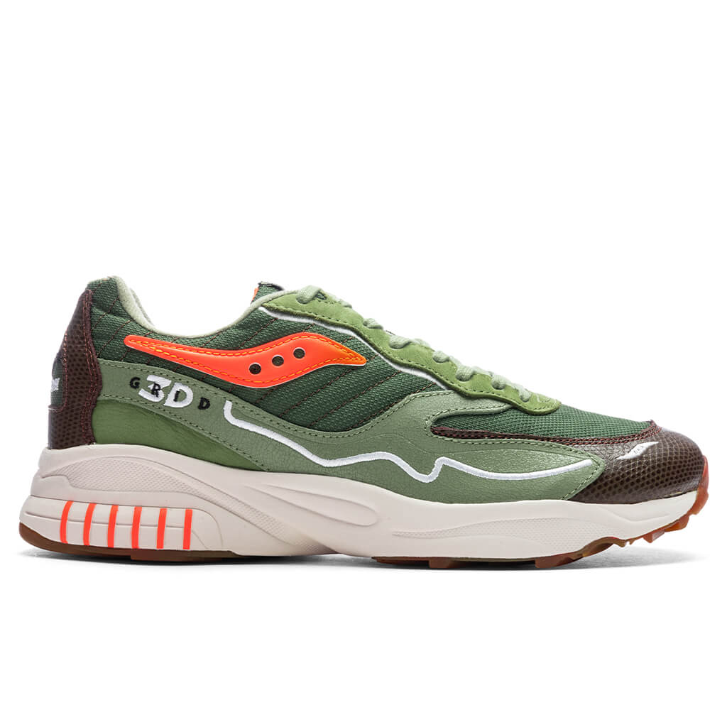 3D Grid Hurricane Tortoise - Green/Orange