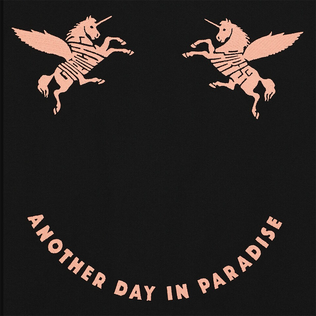 Unicorns Embroidery T-Shirt - Black