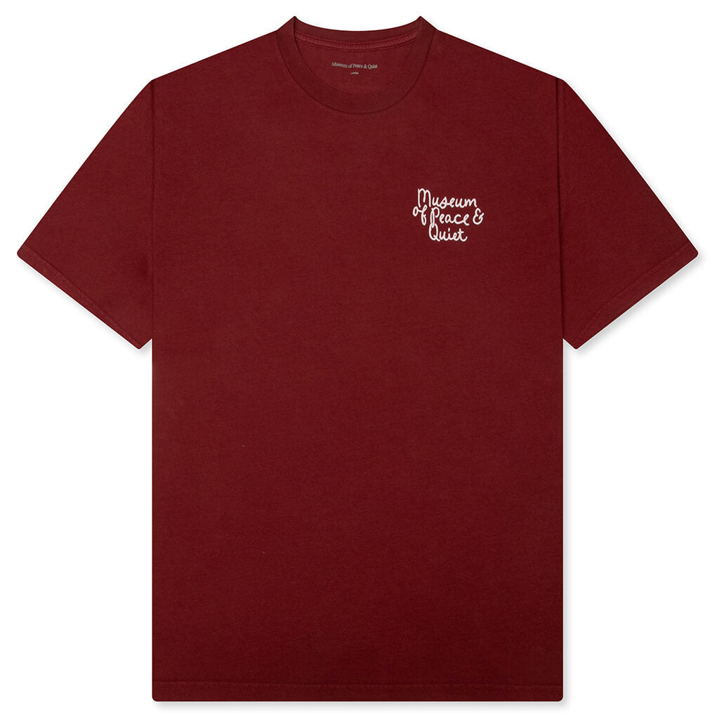 Scribble T-Shirt - Burgandy