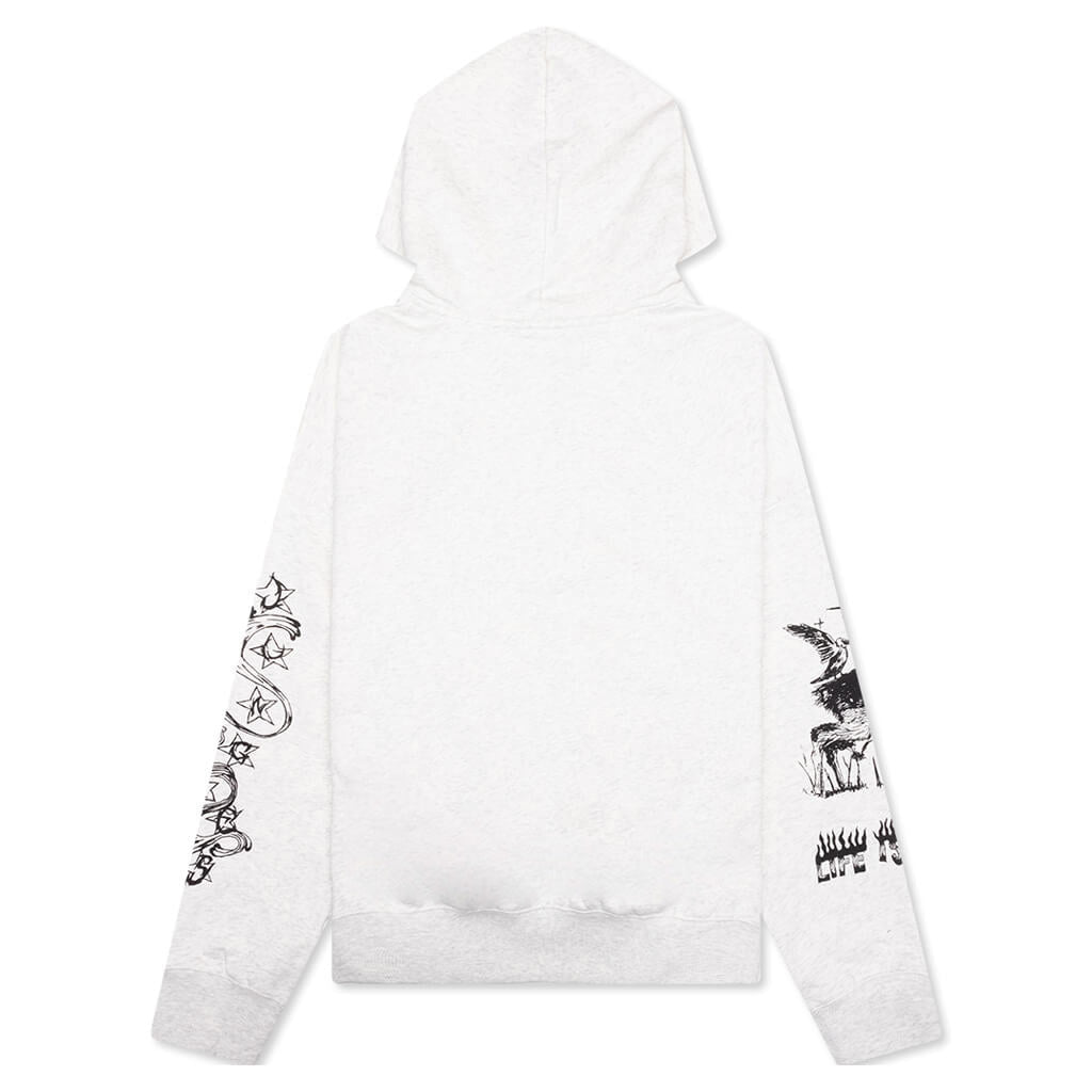 Scribbles Zip Hoodie - Grey