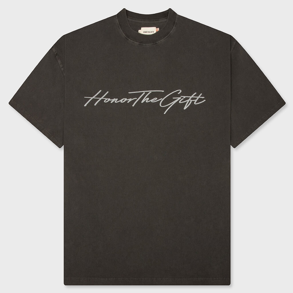 Script Tee - Vintage Black