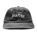 Scripted 6 Panel Hat - Washed Black