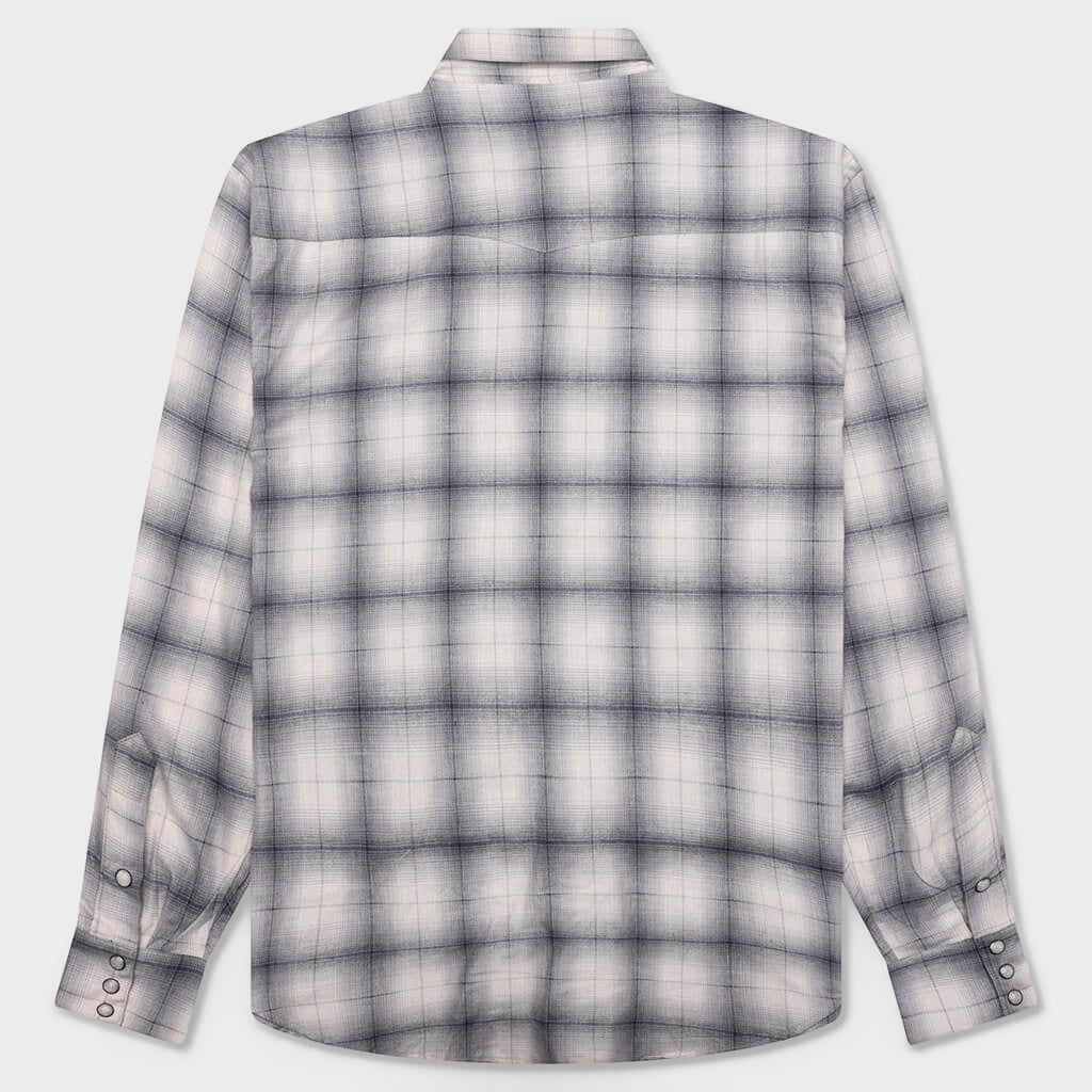Shadow Plaid Western Shirt - Dusk