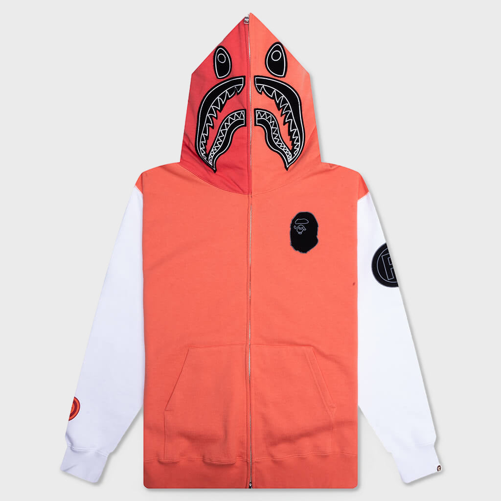 Shark Full Zip Hoodie Korea - Orange