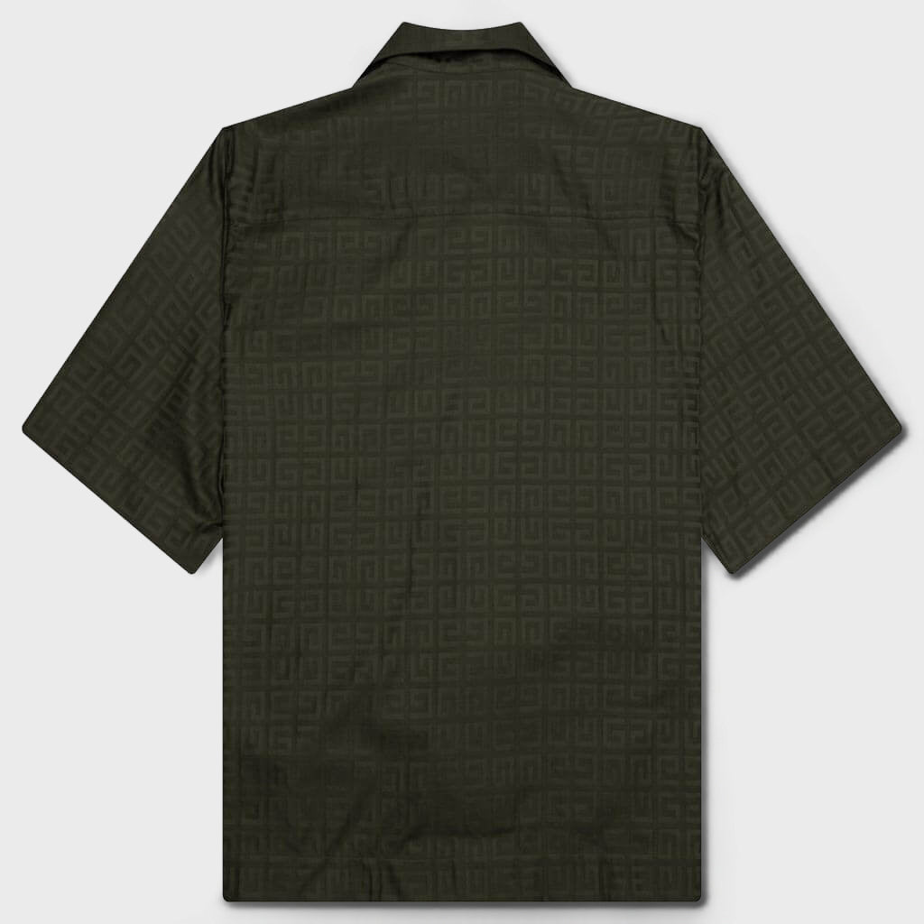 Boxy Fit Hawaiian Shirt - Khaki