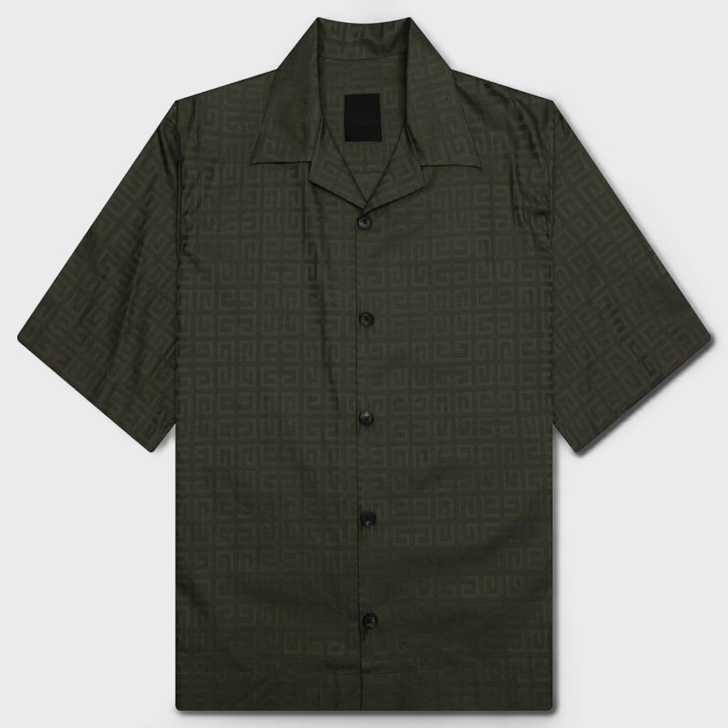 Boxy Fit Hawaiian Shirt - Khaki