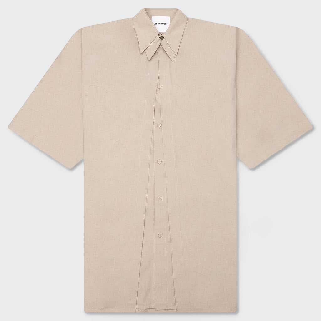 Double Layer Cotton Poplin Shirt - Powder Green