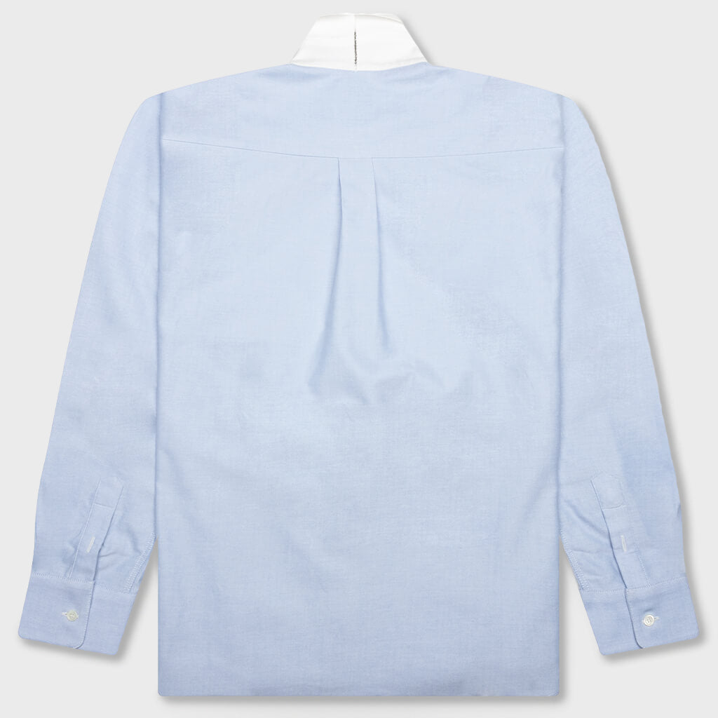 Contrast Collar Oxford Shirt - Sapphire