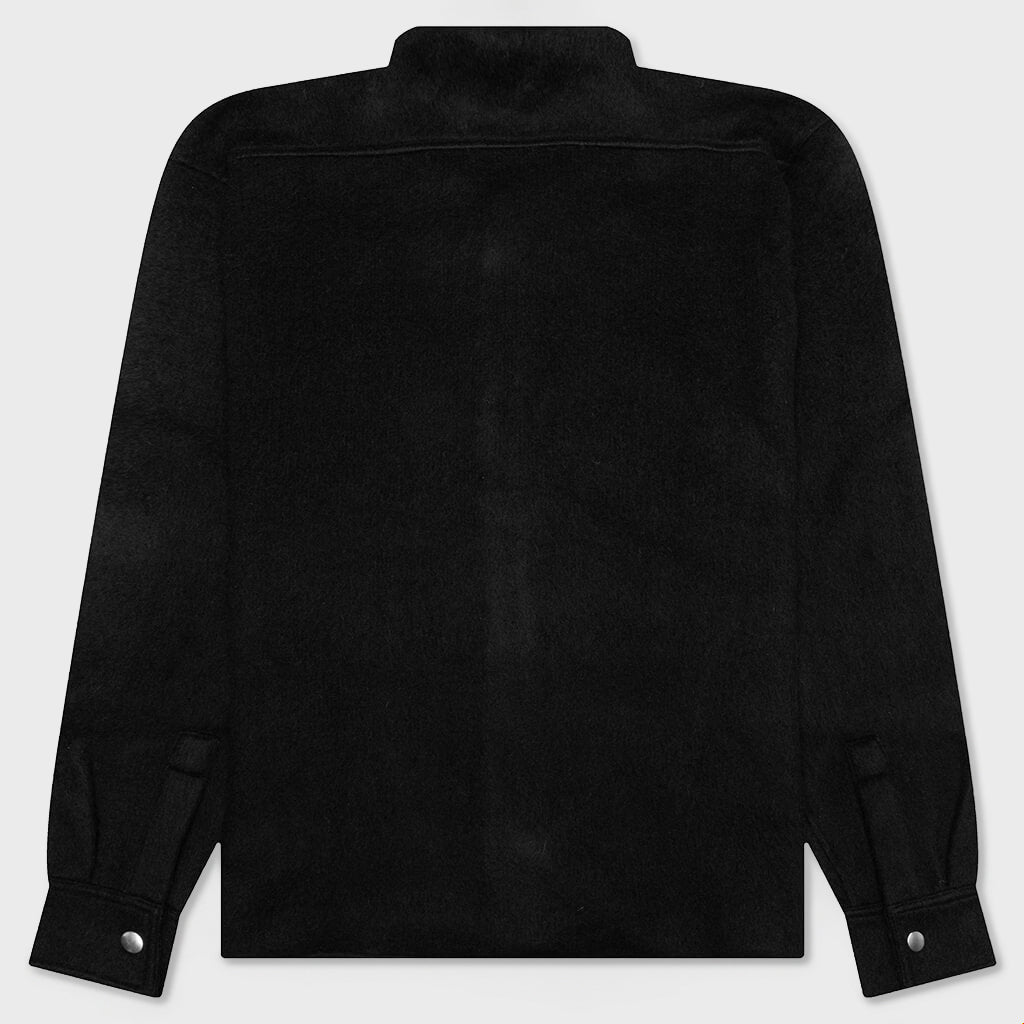 Mohair Overshirt Shirt - Black