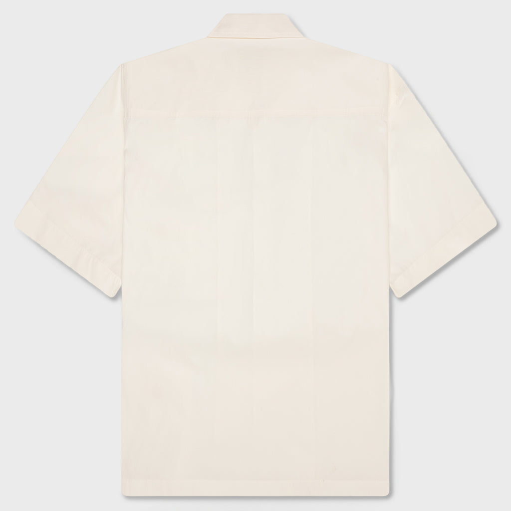Glass Finish Cotton Poplin Shirt - Eggshell
