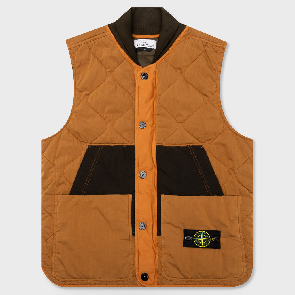 Quilted Vest - Rust