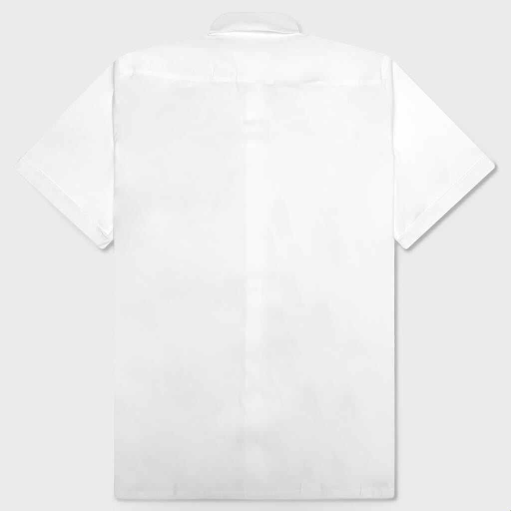 Short Sleeve Military Shirt - White