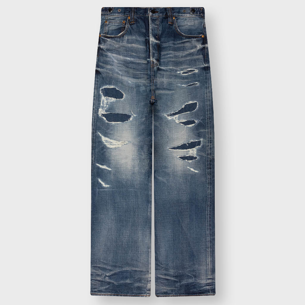 Showa Relaxed 'Manatsu' Repaired - Mid Blue