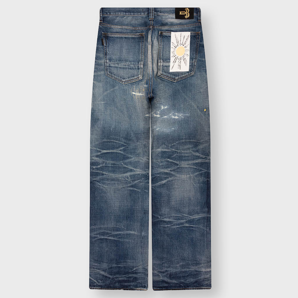 Showa Relaxed 'Manatsu' Repaired - Mid Blue