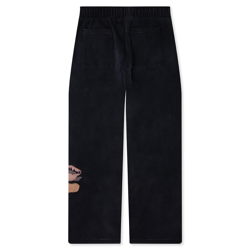 Side Eye Face Sweatpants - Black
