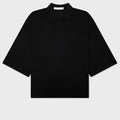 Pique Signature 90s Cropped Polo - Vintage Black