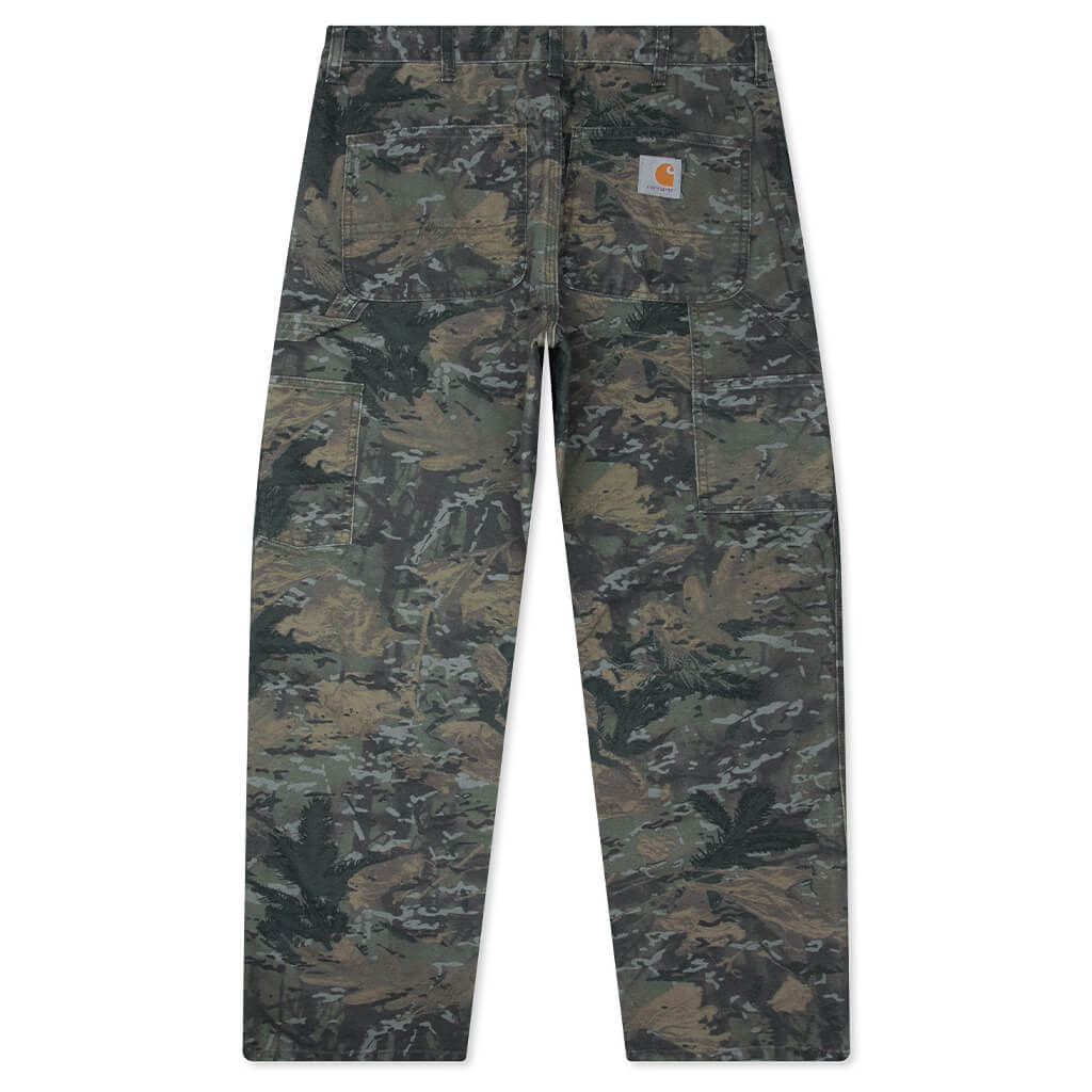 Single Knee Pant - Green Camo Combi Stone Washed