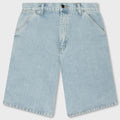 Single Knee Short - Blue Heavy Stone Bleached