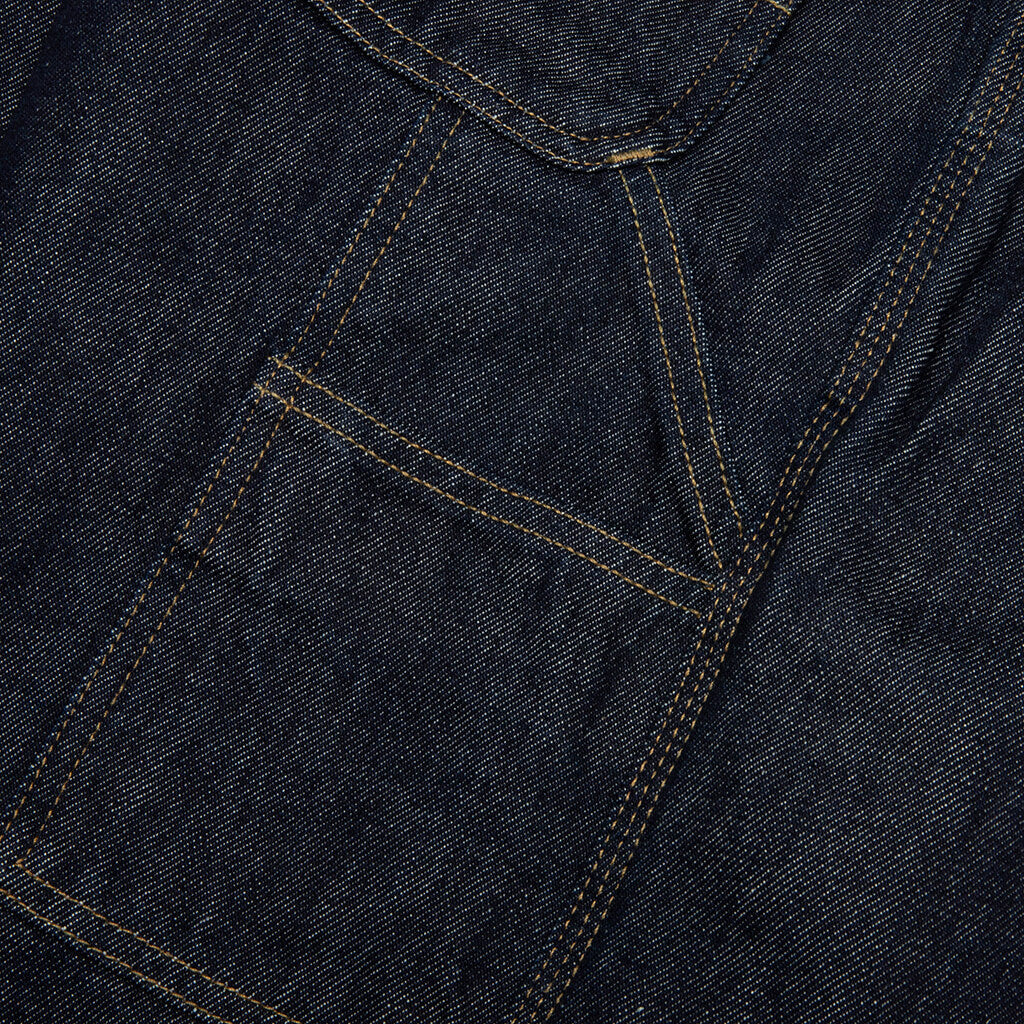 Single Knee Short - Blue Rinsed