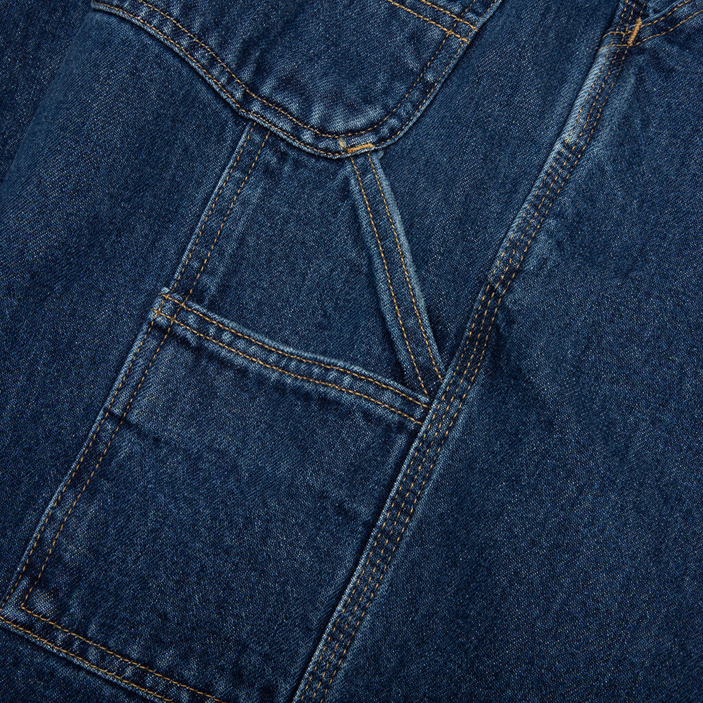 Single Knee Short - Blue Stone Washed