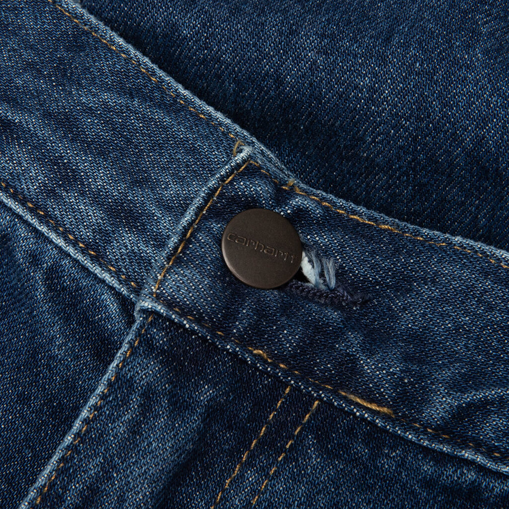 Single Knee Short - Blue Stone Washed