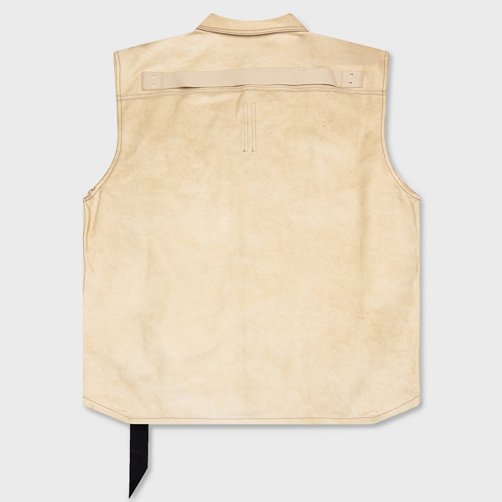 Sl Tommy Jumbo Sleeveless Denim Jacket - Parchment/Black
