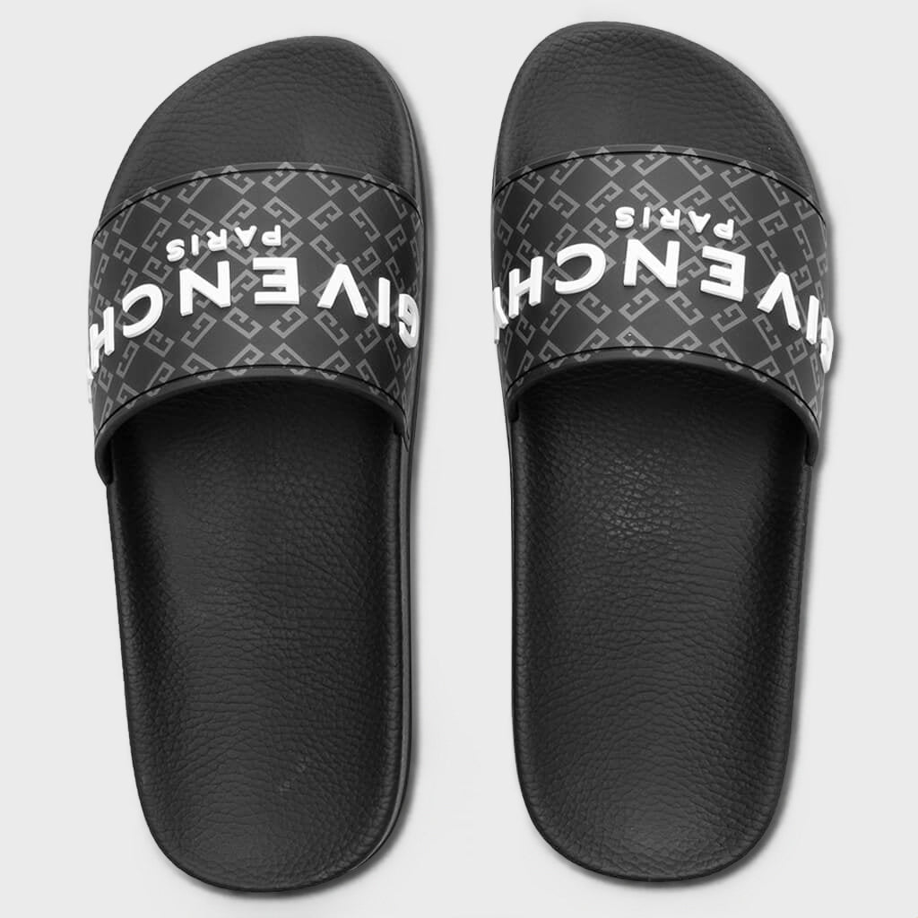 Slide Flat Sandals - Black