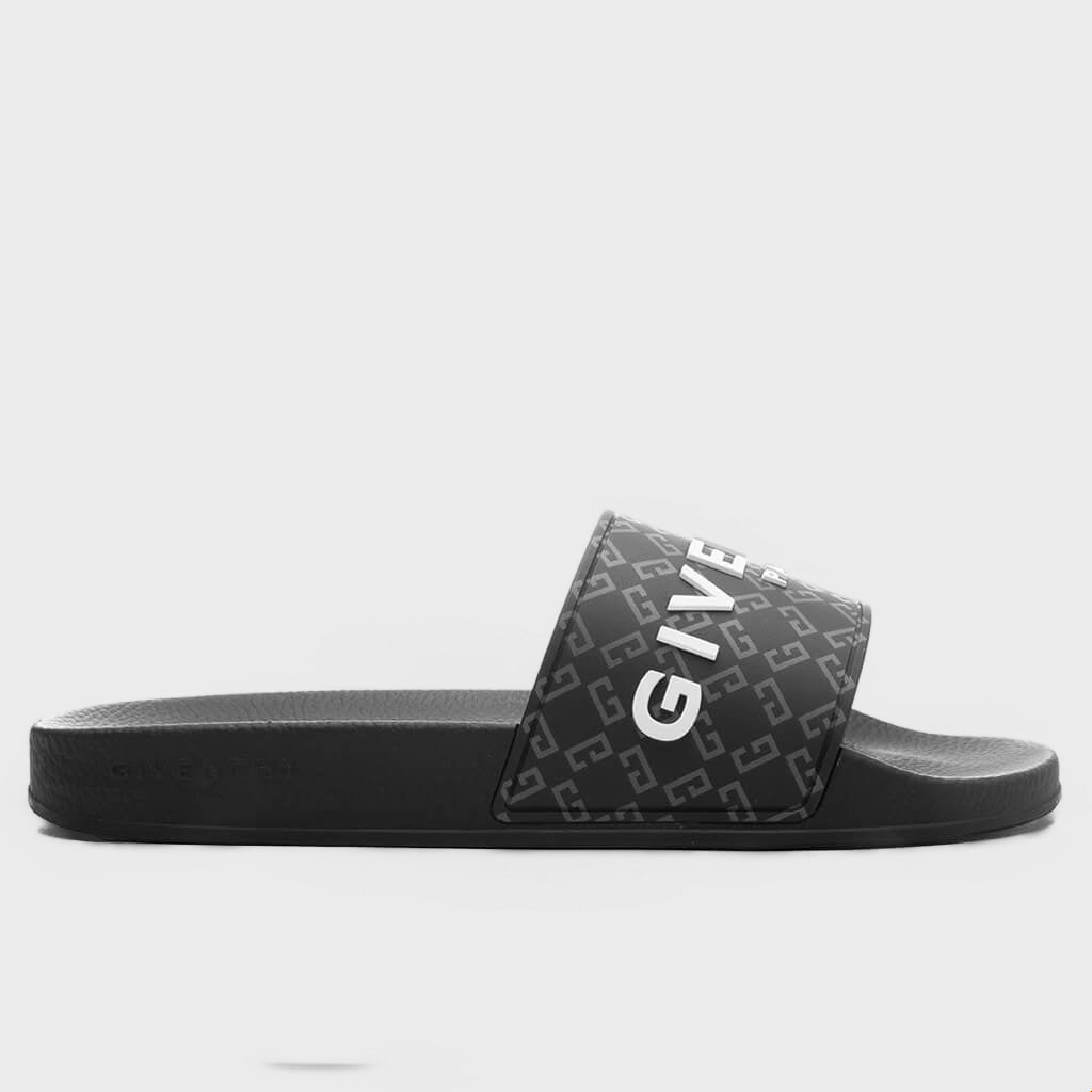 Slide Flat Sandals - Black
