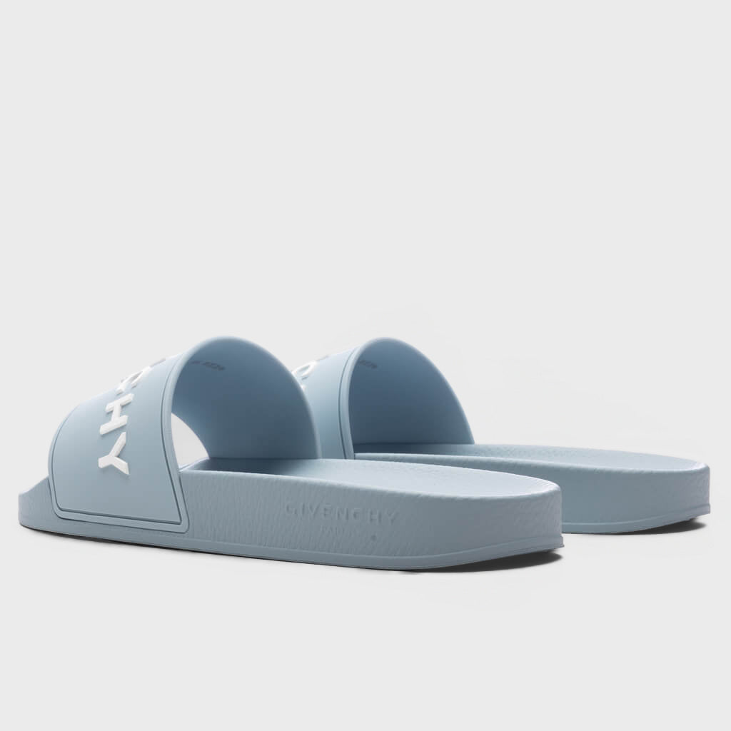 Slide Flat Sandals - Sky Blue