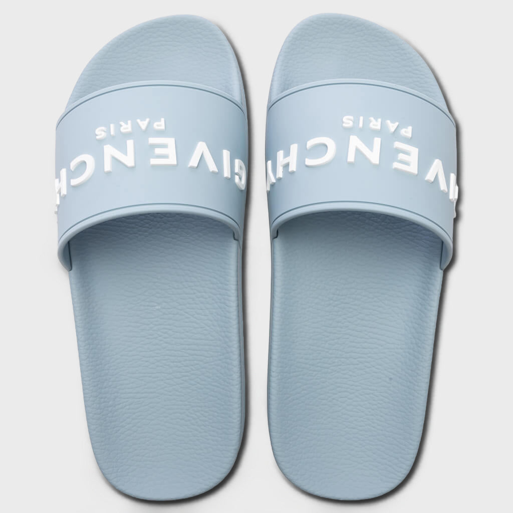Slide Flat Sandals - Sky Blue