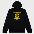 Smiley Call My Lawyer Bear Hoodie - Jet Black