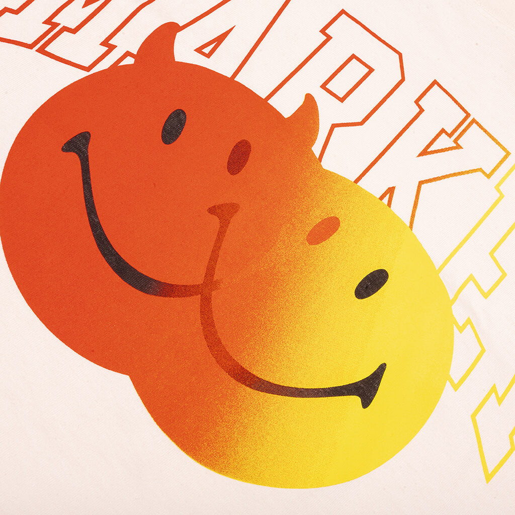 Smiley Good And Evil T-Shirt - Unbleached Cotton
