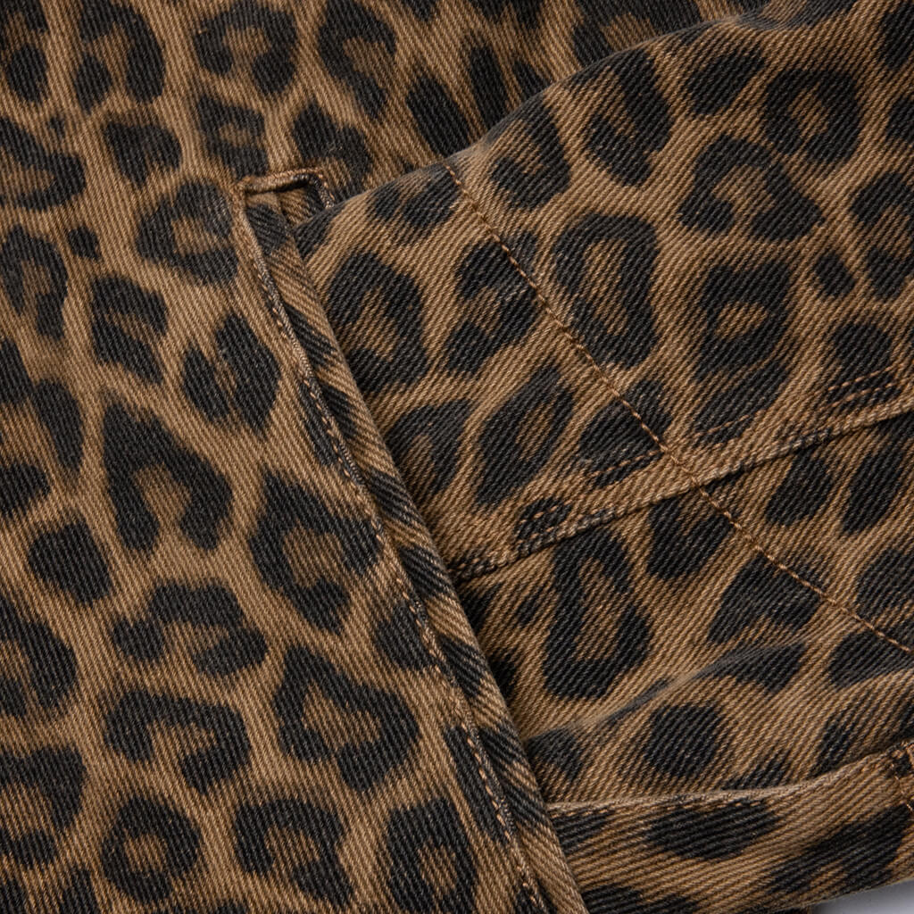 Smiley LA Work Jacket - Leopard Print/Brown