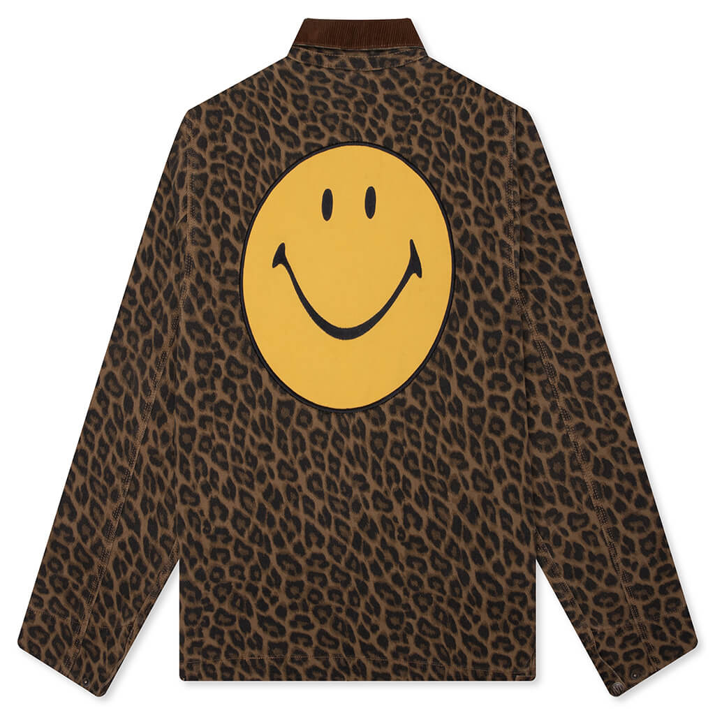 Smiley LA Work Jacket - Leopard Print/Brown