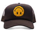Smiley Upside Down Trucker Hat - Acorn