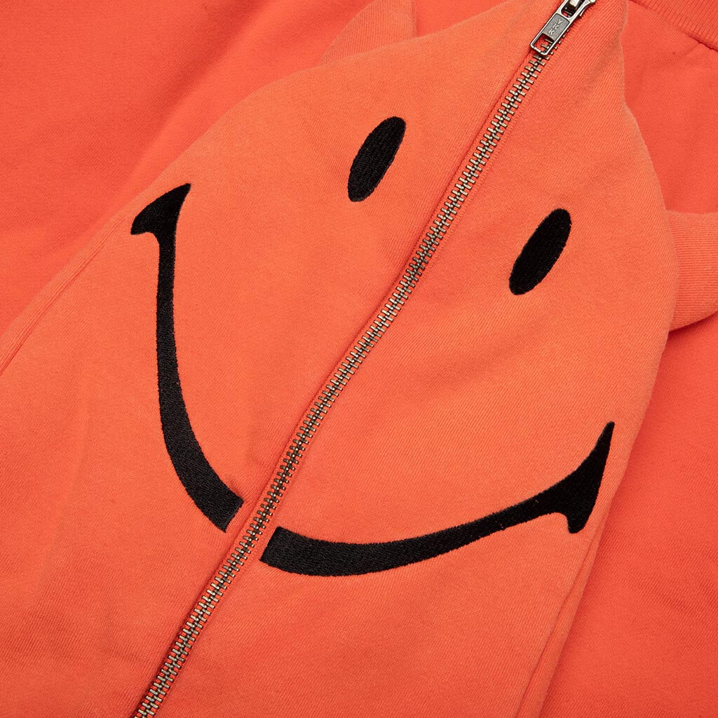 Smiley Devil Full Zip Hoodie - Red