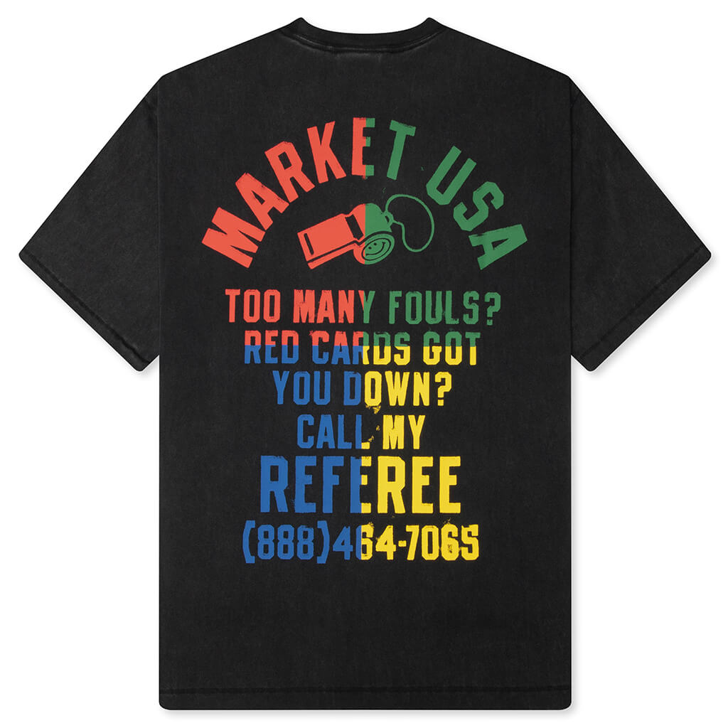 Smiley Foul Play T-Shirt - Washed Black