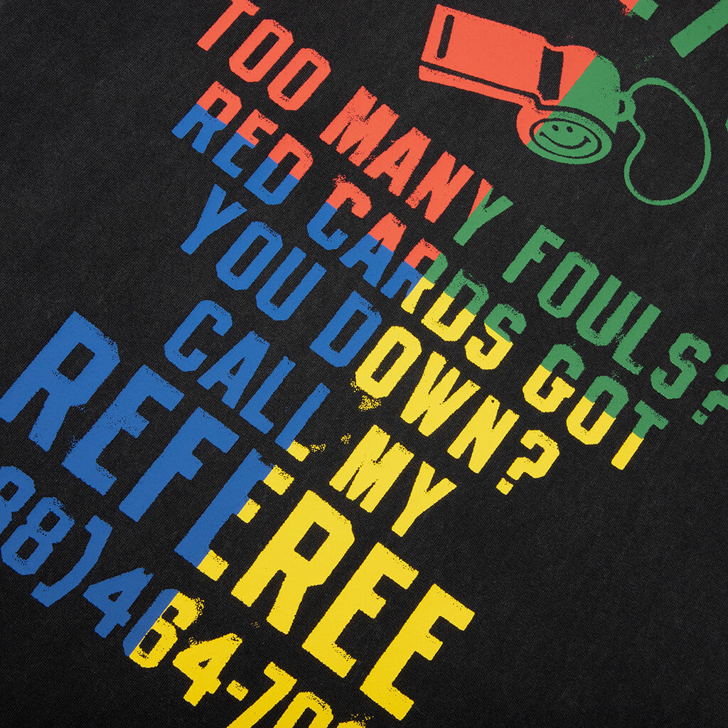 Smiley Foul Play T-Shirt - Washed Black