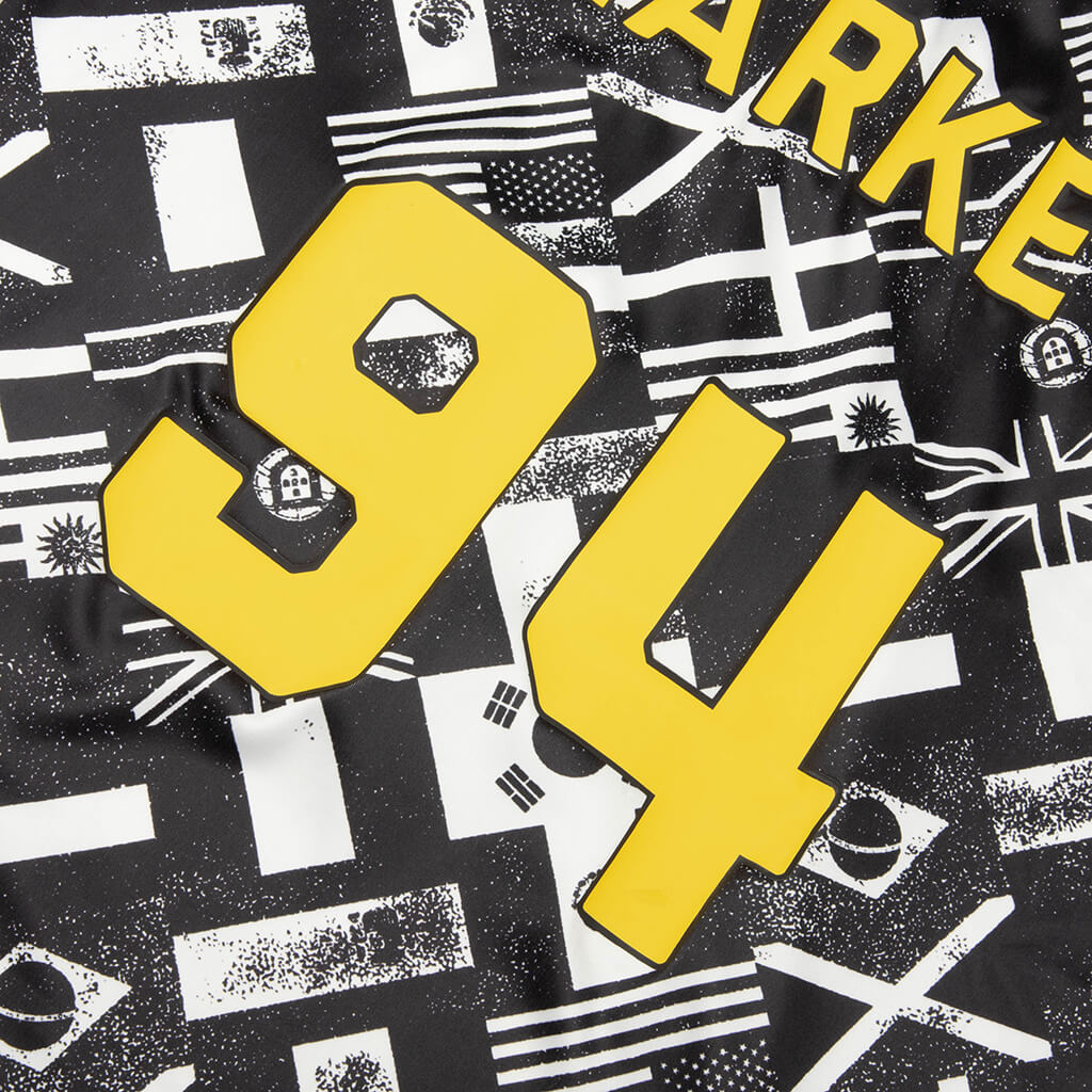 Smiley International Flags S/S Soccer Jersey - Black/White