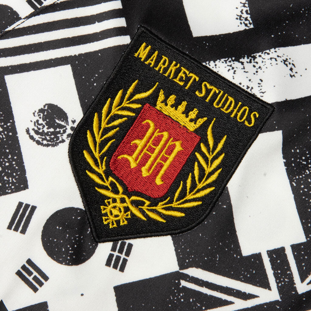 Smiley International Flags S/S Soccer Jersey - Black/White