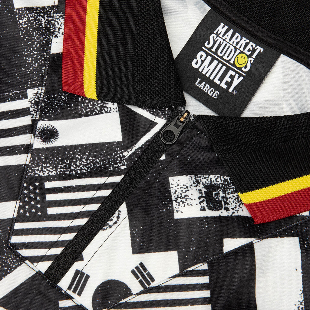 Smiley International Flags S/S Soccer Jersey - Black/White